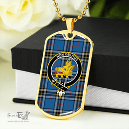 ScottishPlaid MacTavish Dress Modern Clan Tartan Dog Tag Necklace - Crest Classic Scottish Plaid Tartan Plaid