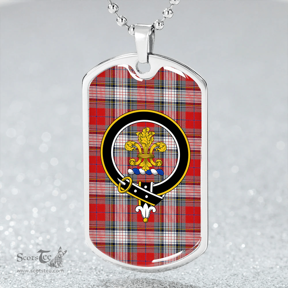 ScottishPlaid Warden Modern Clan Tartan Dog Tag Necklace - Crest Classic Scottish Plaid Tartan Plaid
