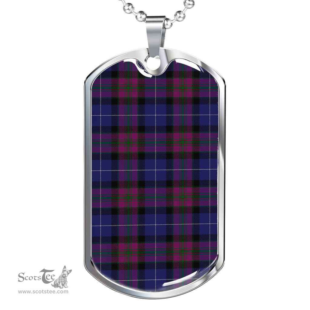 Scottish Pride of Scotland Clan Tartan Dog Tag Necklace - Classic Scottish Plaid Tartan Plaid