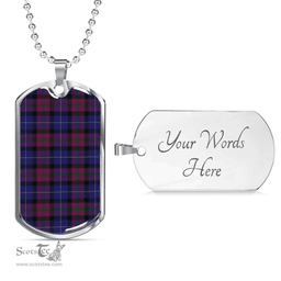Scottish Pride of Scotland Clan Tartan Dog Tag Necklace - Classic Scottish Plaid Tartan Plaid