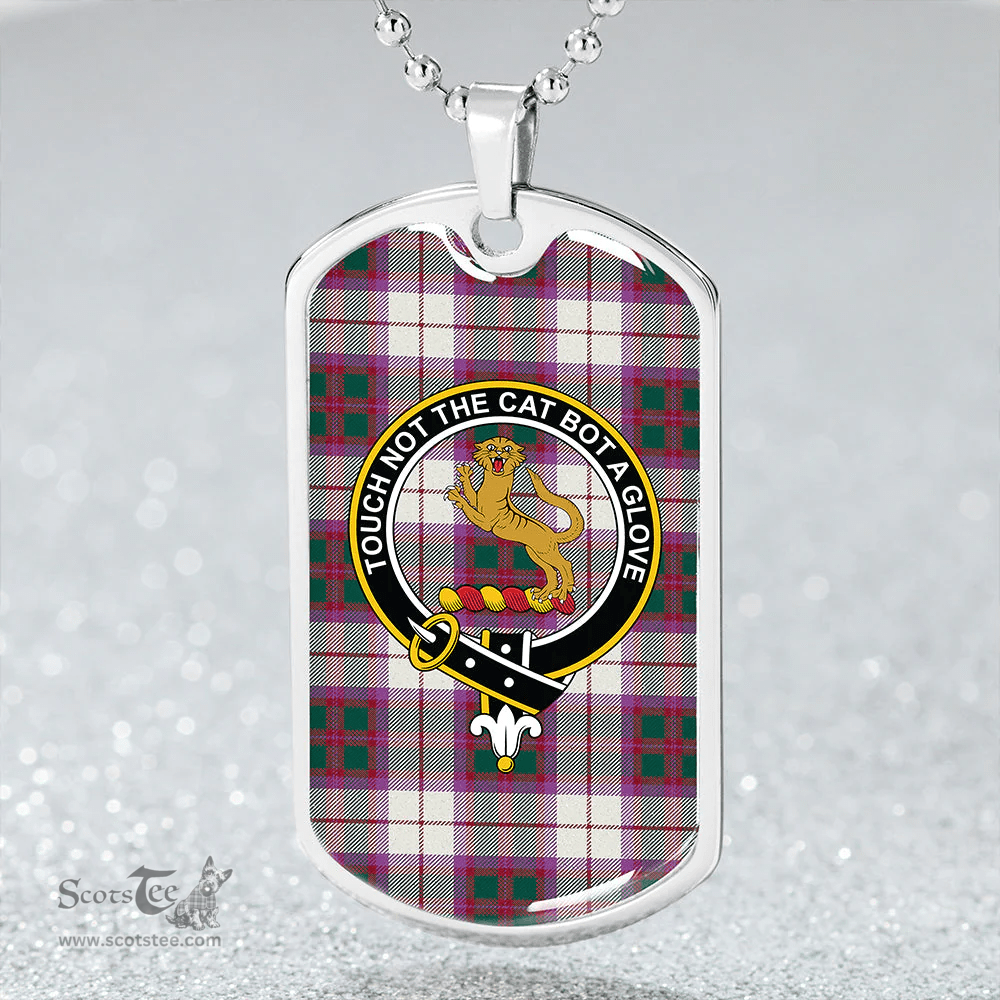 ScottishPlaid MacKintosh Artefact Modern Clan Tartan Dog Tag Necklace - Crest Classic Scottish Plaid Tartan Plaid