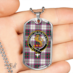 ScottishPlaid MacKintosh Artefact Modern Clan Tartan Dog Tag Necklace - Crest Classic Scottish Plaid Tartan Plaid