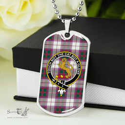 ScottishPlaid MacKintosh Artefact Modern Clan Tartan Dog Tag Necklace - Crest Classic Scottish Plaid Tartan Plaid