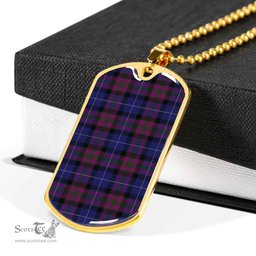 Scottish Pride of Scotland Clan Tartan Dog Tag Necklace - Classic Scottish Plaid Tartan Plaid