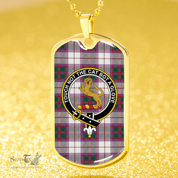 ScottishPlaid MacKintosh Artefact Modern Clan Tartan Dog Tag Necklace - Crest Classic Scottish Plaid Tartan Plaid