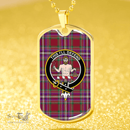 ScottishPlaid MacFarlane Lord Lyon sett Modern Clan Tartan Dog Tag Necklace - Crest Classic Scottish Plaid Tartan Plaid