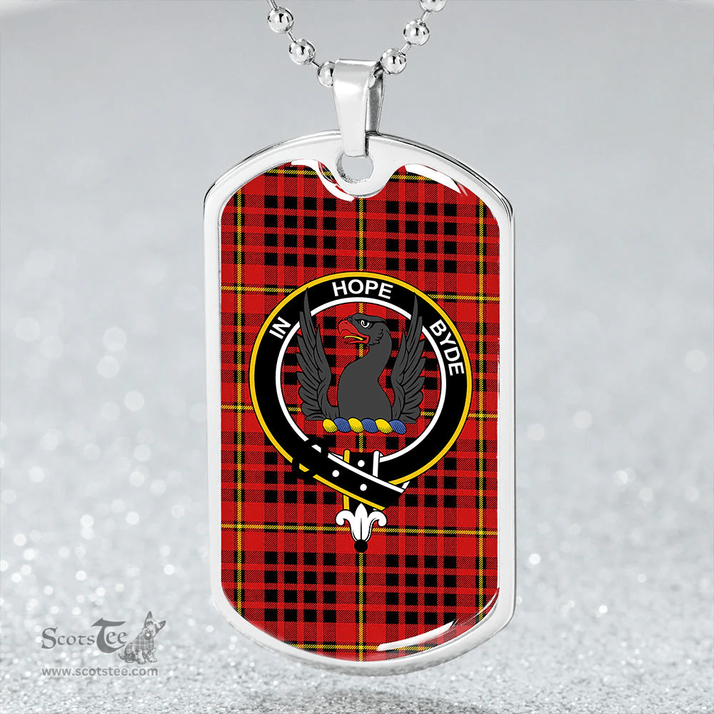 ScottishPlaid MacIan Modern Clan Tartan Dog Tag Necklace - Crest Classic Scottish Plaid Tartan Plaid