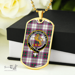ScottishPlaid MacKintosh Artefact Modern Clan Tartan Dog Tag Necklace - Crest Classic Scottish Plaid Tartan Plaid