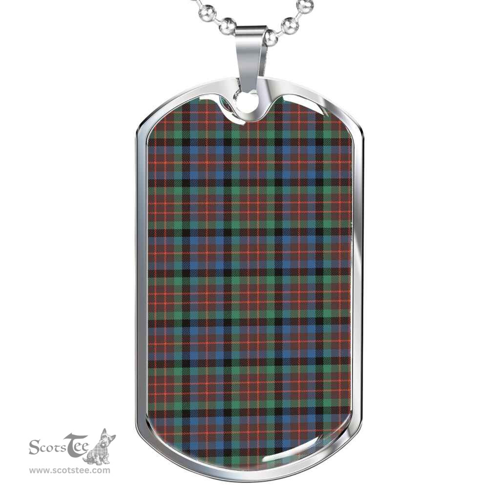 Scottish MacDuff Hunting Ancient Clan Tartan Dog Tag Necklace - Classic Scottish Plaid Tartan Plaid