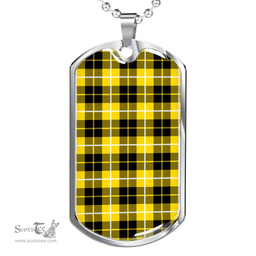 Scottish Barclay Dress Modern Clan Tartan Dog Tag Necklace - Classic Scottish Plaid Tartan Plaid