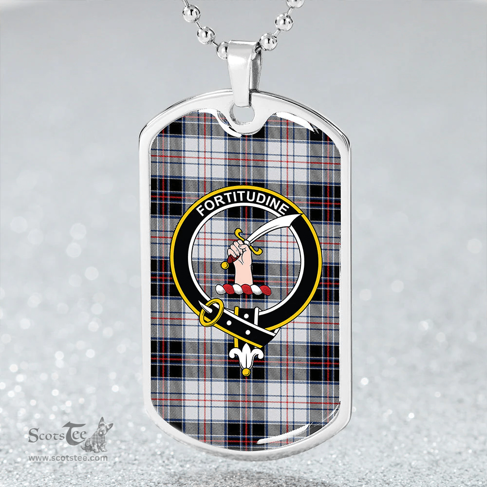 ScottishPlaid Scott MacRae Modern Clan Tartan Dog Tag Necklace - Crest Classic Scottish Plaid Tartan Plaid