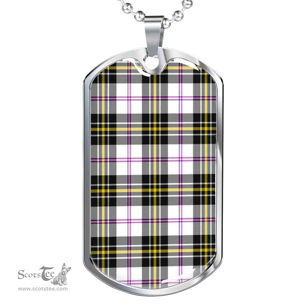 Scottish MacPherson Dress Modern Clan Tartan Dog Tag Necklace - Classic Scottish Plaid Tartan Plaid