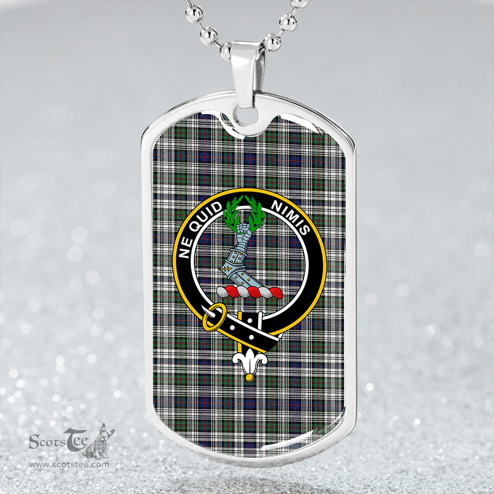 ScottishPlaid MacKinlay Dress Modern Clan Tartan Dog Tag Necklace - Crest Classic Scottish Plaid Tartan Plaid