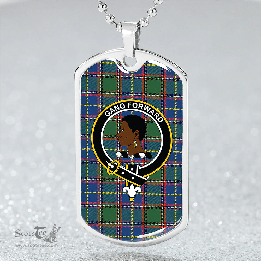 ScottishPlaid Stirling University of Tartan Modern Clan Tartan Dog Tag Necklace - Crest Classic Scottish Plaid Tartan Plaid