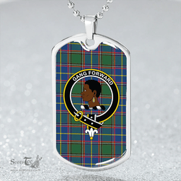 ScottishPlaid Stirling University of Tartan Modern Clan Tartan Dog Tag Necklace - Crest Classic Scottish Plaid Tartan Plaid