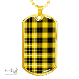 Scottish Barclay Dress Modern Clan Tartan Dog Tag Necklace - Classic Scottish Plaid Tartan Plaid