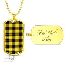 Scottish Barclay Dress Modern Clan Tartan Dog Tag Necklace - Classic Scottish Plaid Tartan Plaid