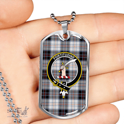 ScottishPlaid Scott MacRae Modern Clan Tartan Dog Tag Necklace - Crest Classic Scottish Plaid Tartan Plaid