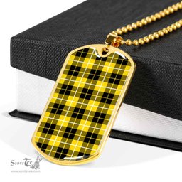 Scottish Barclay Dress Modern Clan Tartan Dog Tag Necklace - Classic Scottish Plaid Tartan Plaid