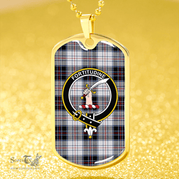 ScottishPlaid Scott MacRae Modern Clan Tartan Dog Tag Necklace - Crest Classic Scottish Plaid Tartan Plaid