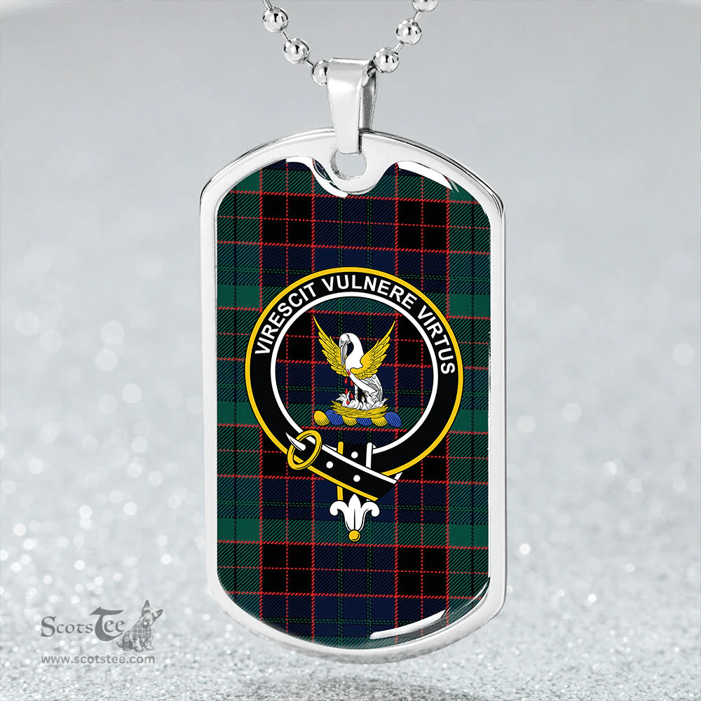 ScottishPlaid Stewart Old Modern Clan Tartan Dog Tag Necklace - Crest Classic Scottish Plaid Tartan Plaid