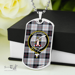 ScottishPlaid Scott MacRae Modern Clan Tartan Dog Tag Necklace - Crest Classic Scottish Plaid Tartan Plaid