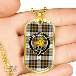 ScottishPlaid MacKellar Dress Modern Clan Tartan Dog Tag Necklace - Crest Classic Scottish Plaid Tartan Plaid
