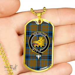 ScottishPlaid MacTavish Hunting Ancient Clan Tartan Dog Tag Necklace - Crest Classic Scottish Plaid Tartan Plaid