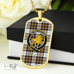 ScottishPlaid MacKellar Dress Modern Clan Tartan Dog Tag Necklace - Crest Classic Scottish Plaid Tartan Plaid