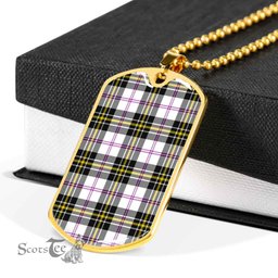 Scottish MacPherson Dress Modern Clan Tartan Dog Tag Necklace - Classic Scottish Plaid Tartan Plaid