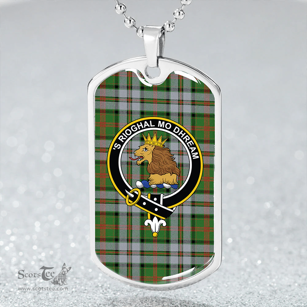 ScottishPlaid MacNeish Hunting Ancient Clan Tartan Dog Tag Necklace - Crest Classic Scottish Plaid Tartan Plaid