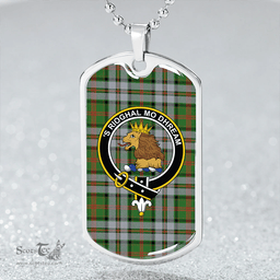 ScottishPlaid MacNeish Hunting Ancient Clan Tartan Dog Tag Necklace - Crest Classic Scottish Plaid Tartan Plaid