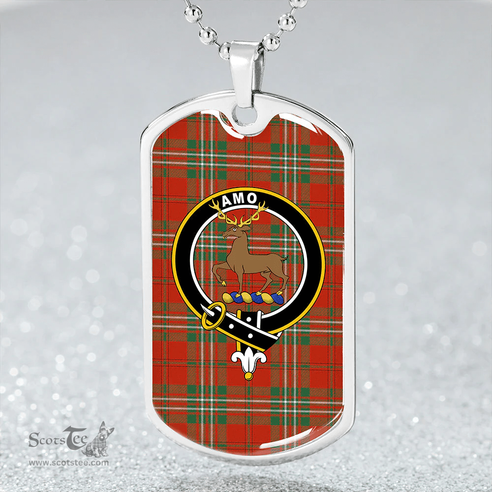 ScottishPlaid Scott Ancient Clan Tartan Dog Tag Necklace - Crest Classic Scottish Plaid Tartan Plaid
