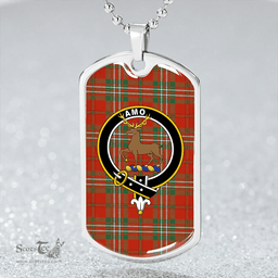 ScottishPlaid Scott Ancient Clan Tartan Dog Tag Necklace - Crest Classic Scottish Plaid Tartan Plaid