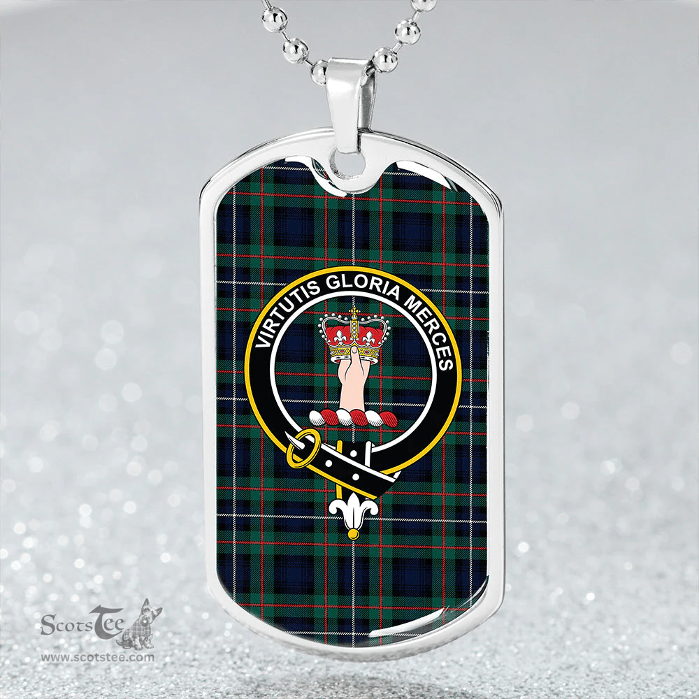 ScottishPlaid Robertson Hunting Modern Clan Tartan Dog Tag Necklace - Crest Classic Scottish Plaid Tartan Plaid