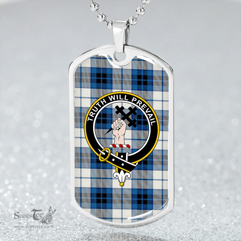 ScottishPlaid Thomson Dance (Thompson Dance) Clan Tartan Dog Tag Necklace - Crest Classic Scottish Plaid Tartan Plaid