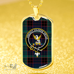 ScottishPlaid Stewart Old Modern Clan Tartan Dog Tag Necklace - Crest Classic Scottish Plaid Tartan Plaid