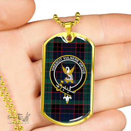 ScottishPlaid Stewart Old Modern Clan Tartan Dog Tag Necklace - Crest Classic Scottish Plaid Tartan Plaid