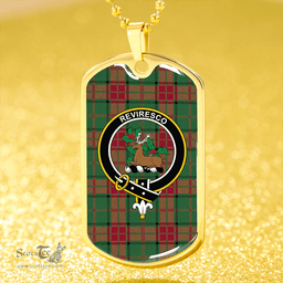 ScottishPlaid Maxwell Hunting Modern Clan Tartan Dog Tag Necklace - Crest Classic Scottish Plaid Tartan Plaid