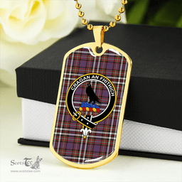 ScottishPlaid MacDonell of Glengarry Dress Ancient Clan Tartan Dog Tag Necklace - Crest Classic Scottish Plaid Tartan Plaid