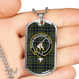 ScottishPlaid MacMillan Hunting Modern Clan Tartan Dog Tag Necklace - Crest Classic Scottish Plaid Tartan Plaid