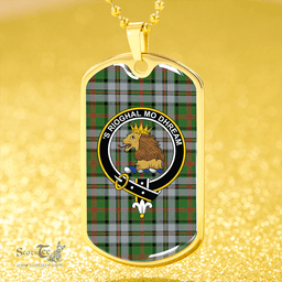 ScottishPlaid MacNeish Hunting Ancient Clan Tartan Dog Tag Necklace - Crest Classic Scottish Plaid Tartan Plaid