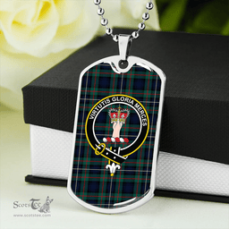 ScottishPlaid Robertson Hunting Modern Clan Tartan Dog Tag Necklace - Crest Classic Scottish Plaid Tartan Plaid