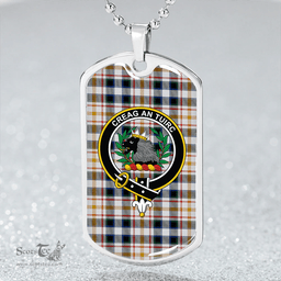 ScottishPlaid MacLaren Albino Dance Modern Clan Tartan Dog Tag Necklace - Crest Classic Scottish Plaid Tartan Plaid