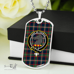 ScottishPlaid Tait Wedding Modern Clan Tartan Dog Tag Necklace - Crest Classic Scottish Plaid Tartan Plaid