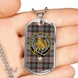 ScottishPlaid MacPherson Hunting (MacPherson Badenoch) Clan Tartan Dog Tag Necklace - Crest Classic Scottish Plaid Tartan Plaid