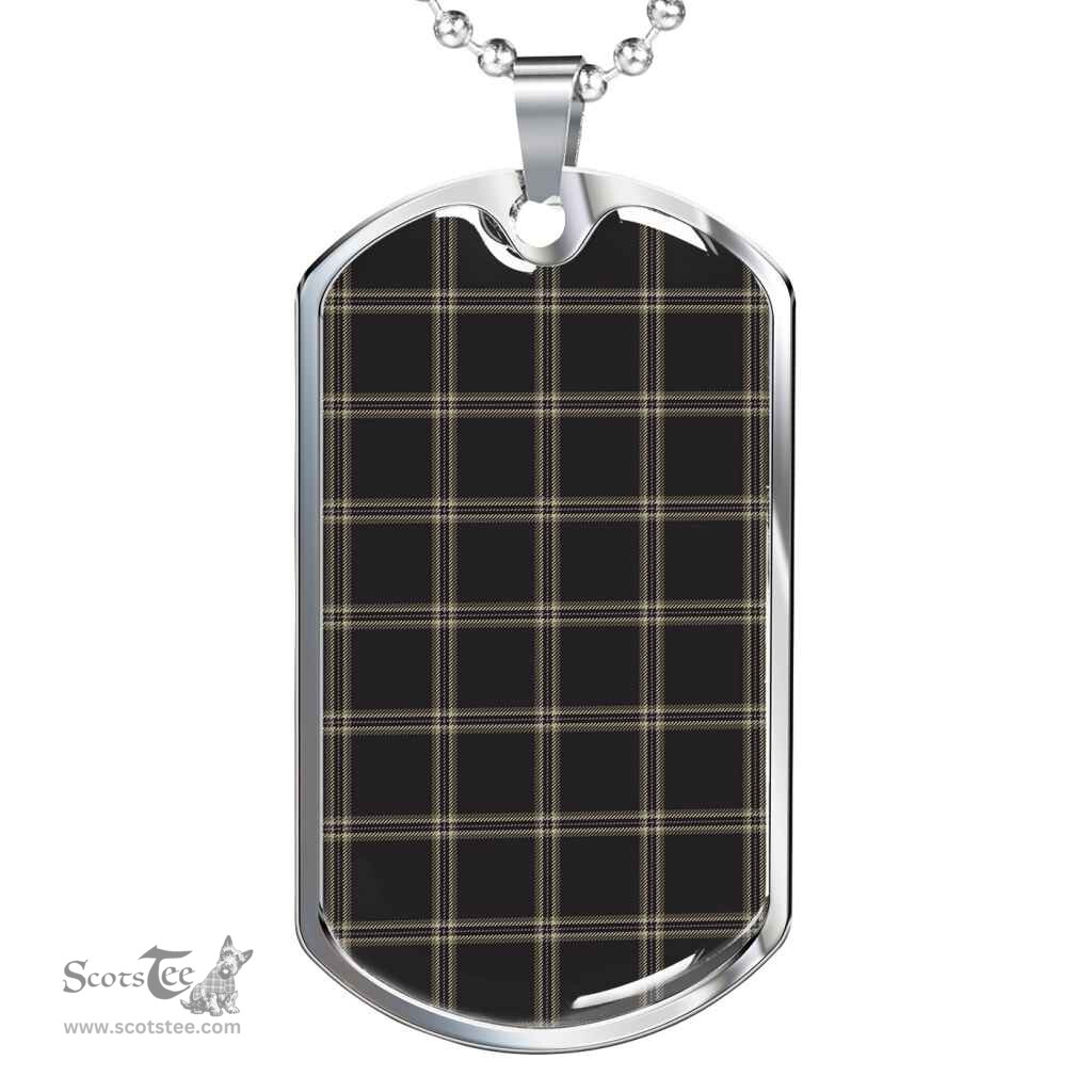 Scottish Eternity Clan Tartan Dog Tag Necklace - Classic Scottish Plaid Tartan Plaid