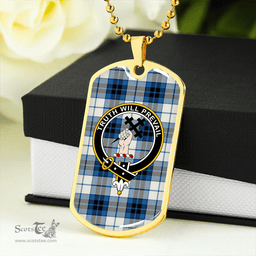 ScottishPlaid Thomson Dance (Thompson Dance) Clan Tartan Dog Tag Necklace - Crest Classic Scottish Plaid Tartan Plaid
