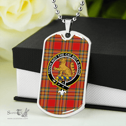 ScottishPlaid MacPherson Crubin Plaid Modern Clan Tartan Dog Tag Necklace - Crest Classic Scottish Plaid Tartan Plaid