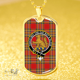 ScottishPlaid MacPherson Crubin Plaid Modern Clan Tartan Dog Tag Necklace - Crest Classic Scottish Plaid Tartan Plaid
